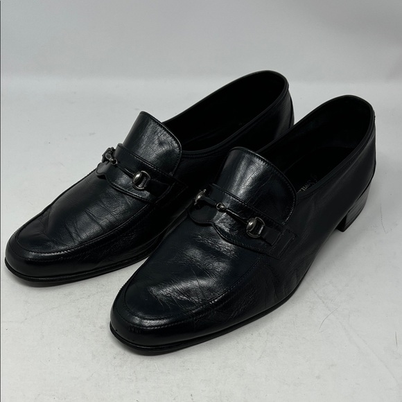 BALLY OF SWITZERLAND HORSE BIT VALET BLACK SOFT LEATHER LOAFER MENS SIZE 8.5 main image 4